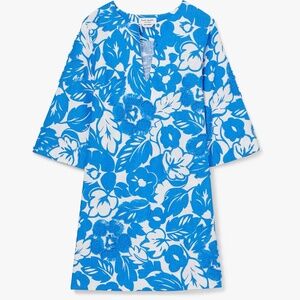 NWT Kate Spade Tropical Foliage Beaded Tunic Dress, Size XS